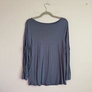 Loft Blue Long Sleeve Top